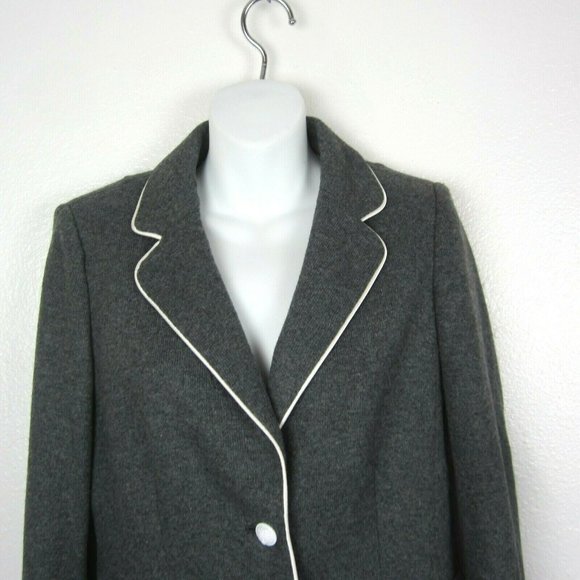 BANANA REPUBLIC Gray Italian Wool Blazer 6 Jacket - Picture 3 of 11